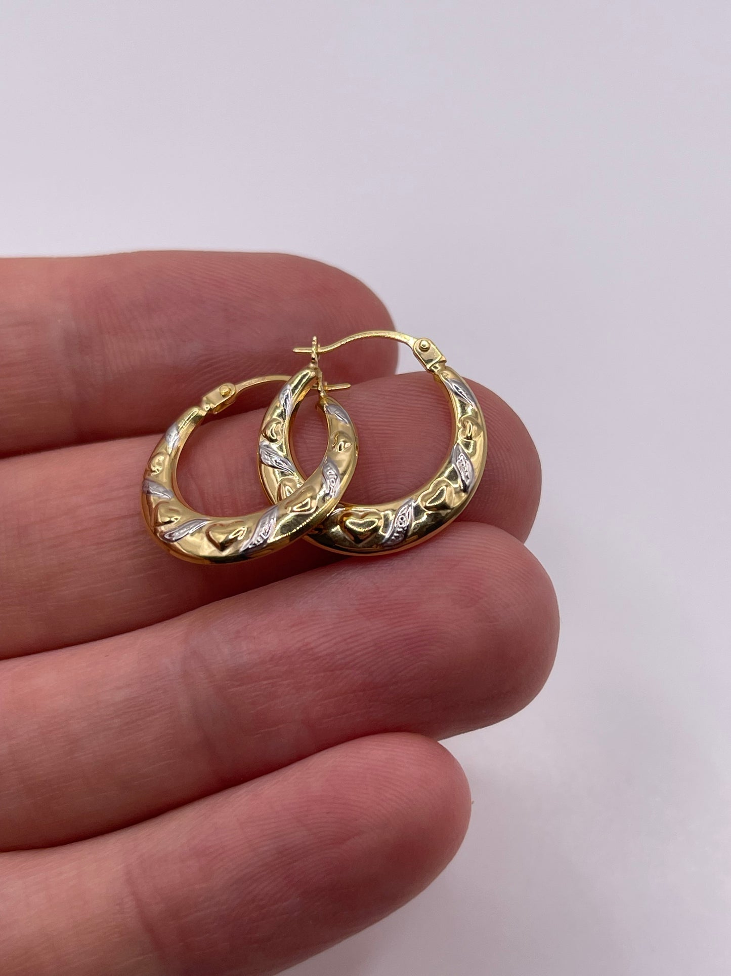 9ct gold creole earrings