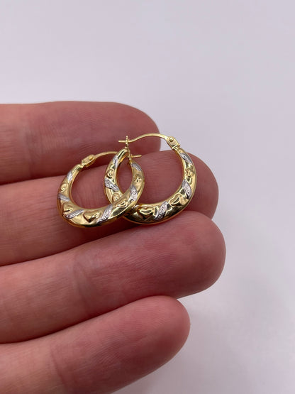 9ct gold creole earrings