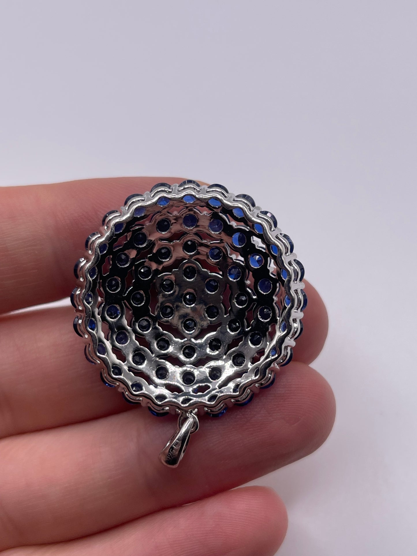 Silver kyanite pendant