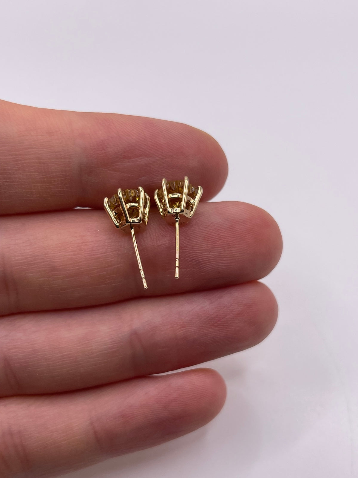 9ct gold citrine earrings