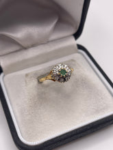 Load image into Gallery viewer, 18ct gold emerald and diamond ring
