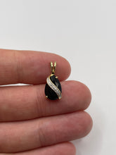 Load image into Gallery viewer, 9ct gold sapphire and diamond pendant
