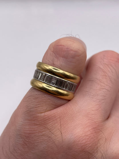 Heavy 18ct gold diamond eternity ring