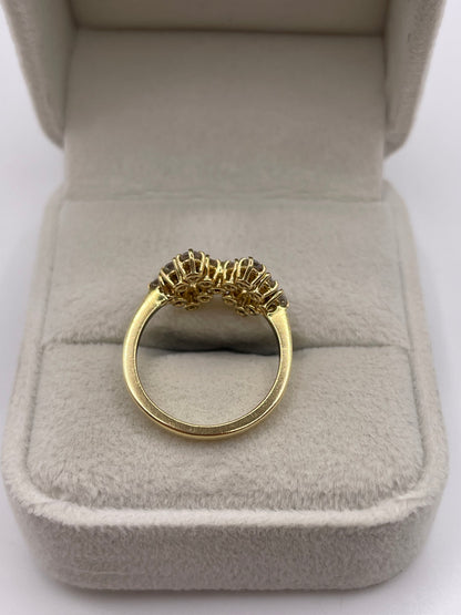 18ct gold diamond cluster ring
