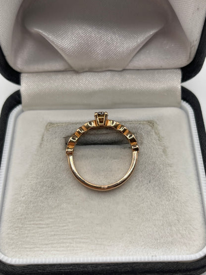 18ct rose gold diamond ring