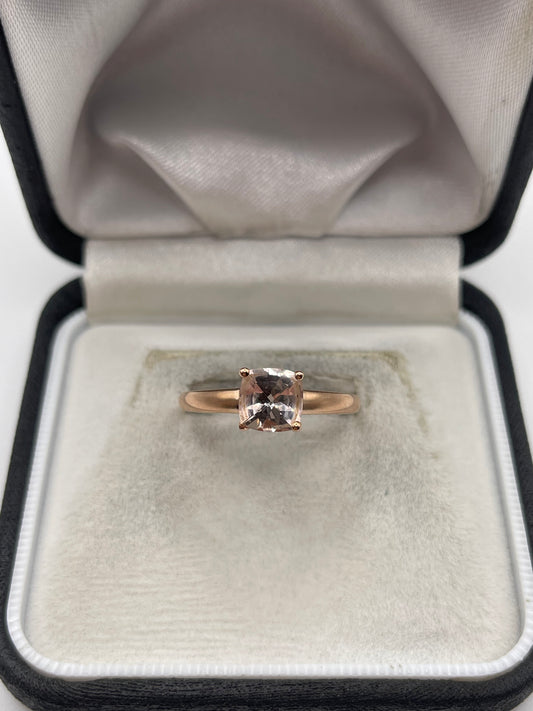 9ct rose gold morganite ring