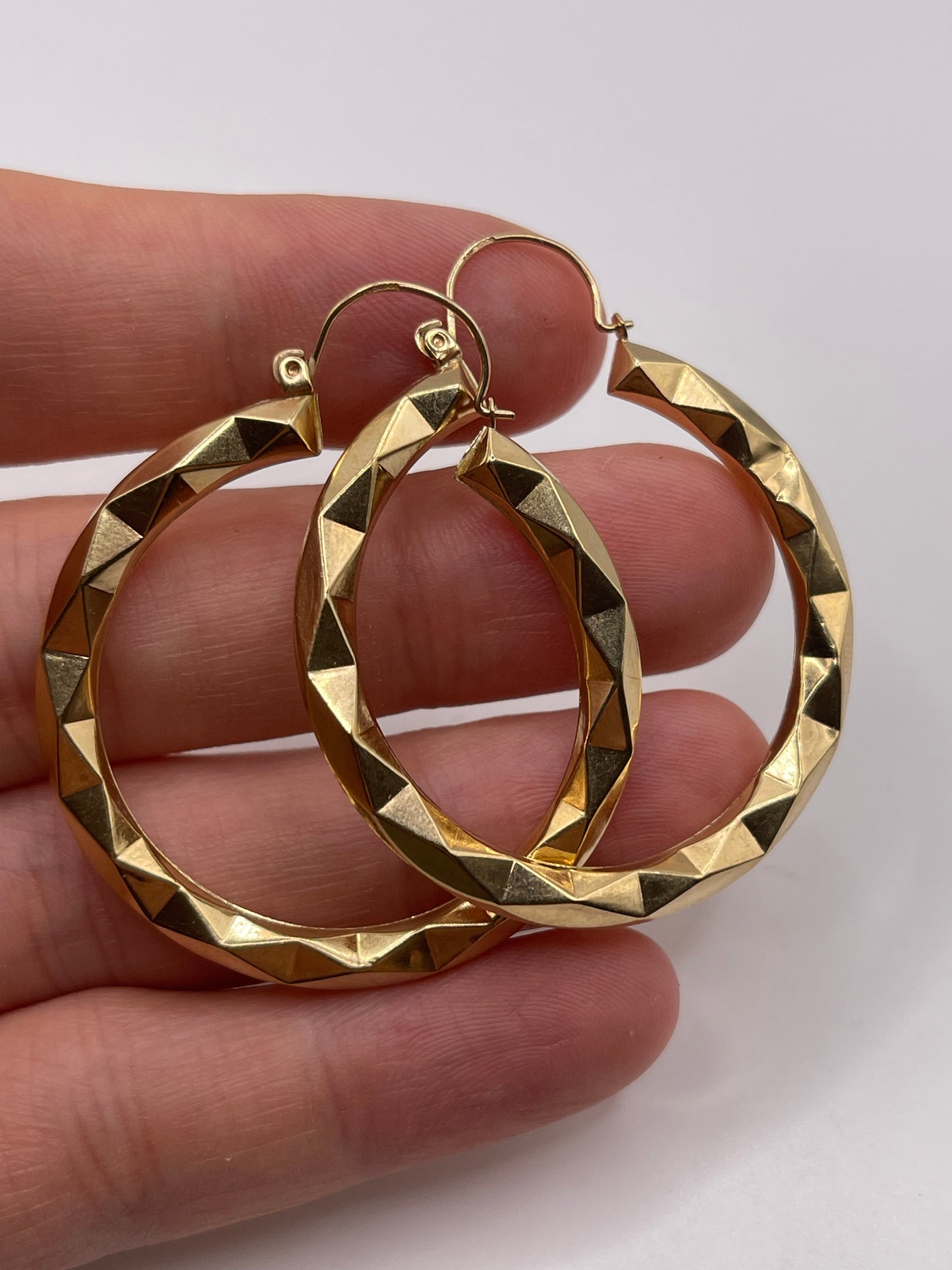 9ct gold creole earrings