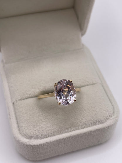 9ct gold kunzite ring