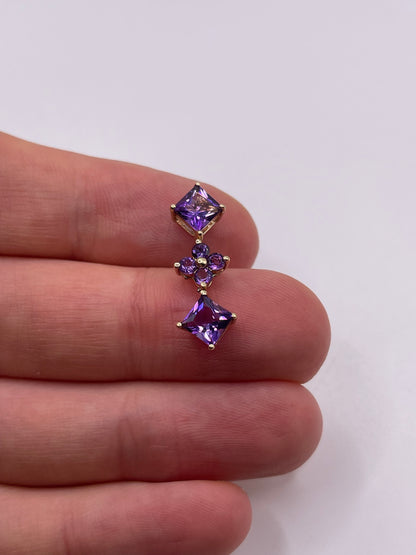 9ct gold amethyst pendant