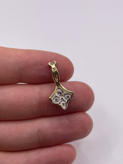 9ct gold diamond pendant