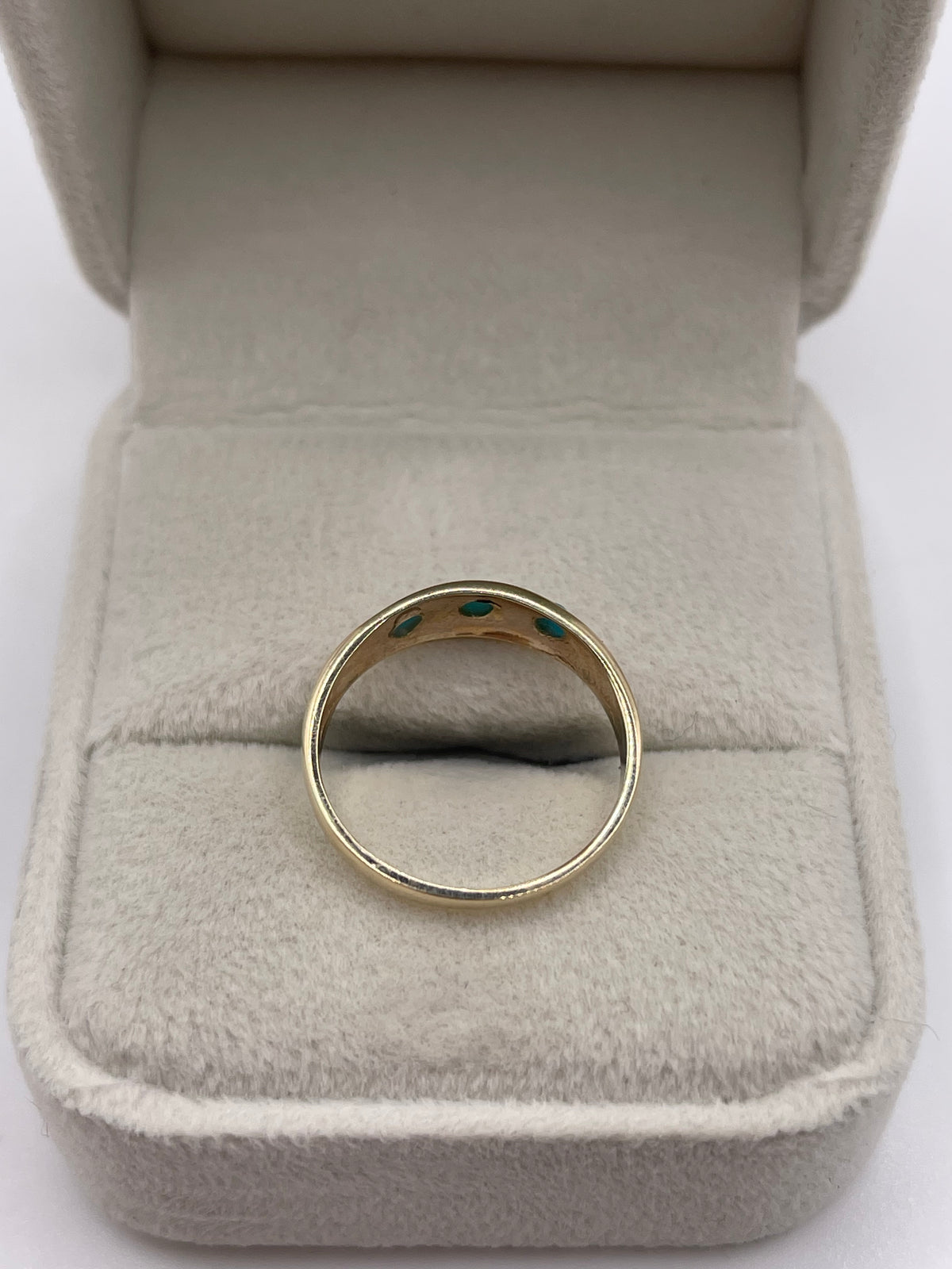 9ct gold turquoise gypsy ring