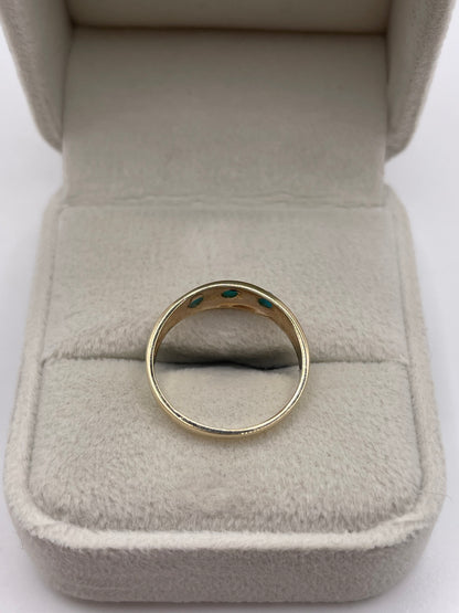 9ct gold turquoise gypsy ring