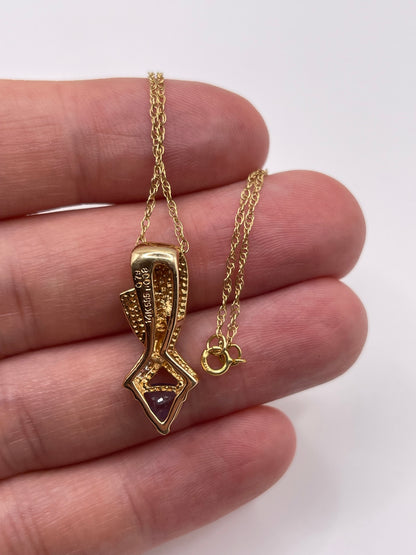 14ct gold tanzanite, opal and diamond necklace