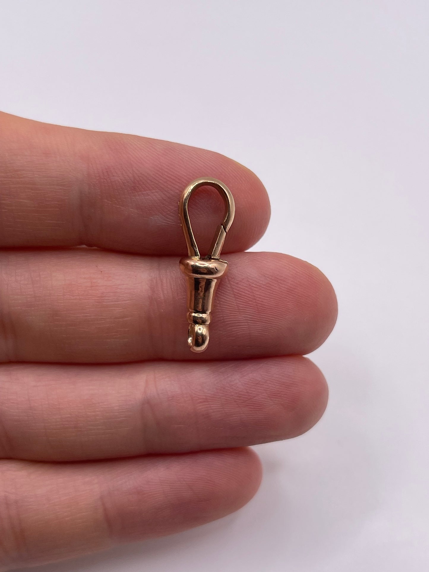 9ct rose gold dog clip 9
