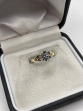 Load image into Gallery viewer, 9ct gold sapphire cluster ring

