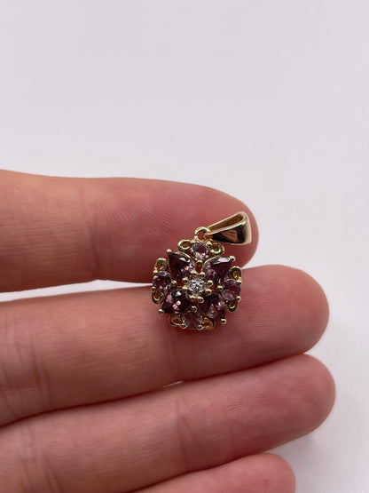 9ct gold quartz pendant