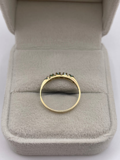 9ct gold emerald ring