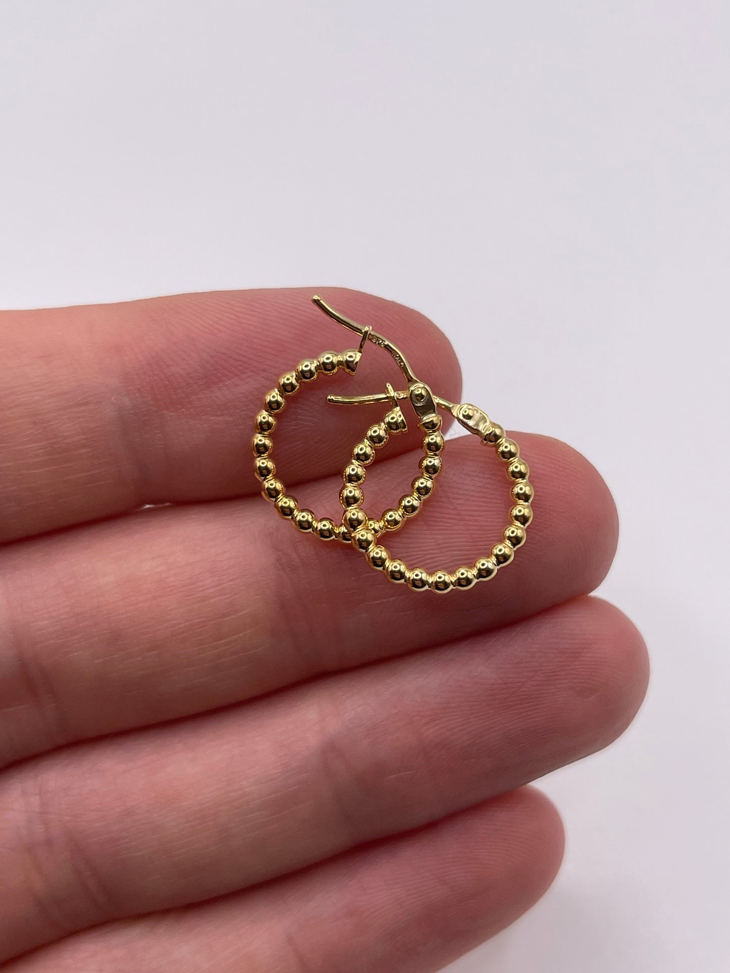 9ct gold creole earrings