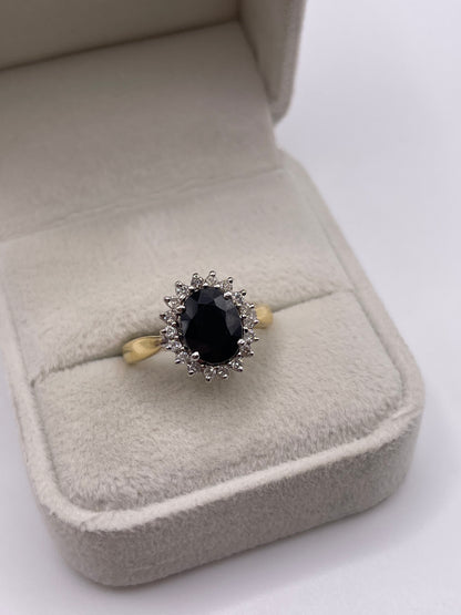 18ct gold sapphire and diamond ring