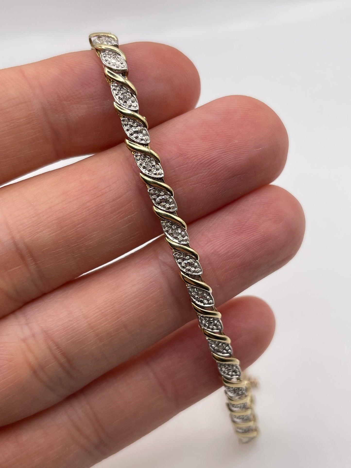 9ct gold diamond bracelet