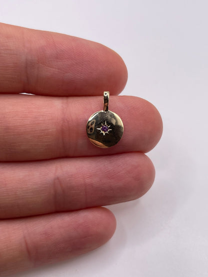 9ct gold amethyst pendant