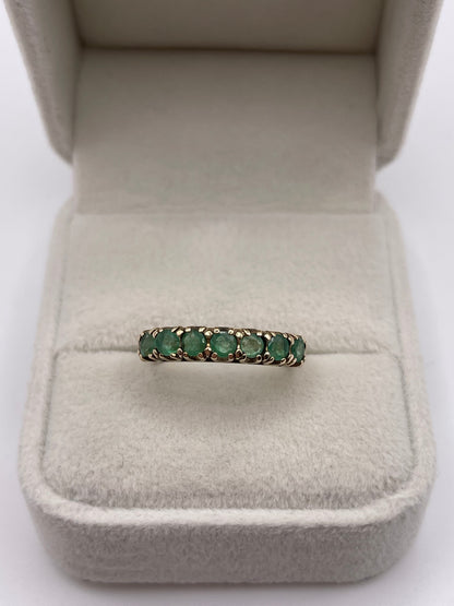 9ct gold emerald ring