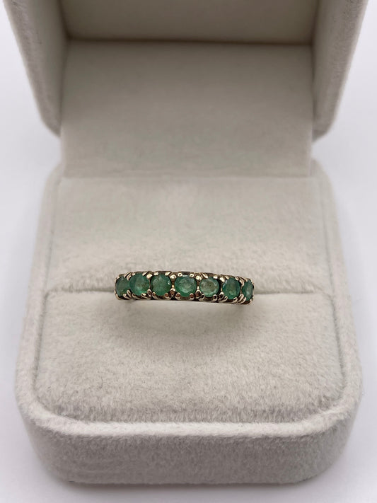 9ct gold emerald ring