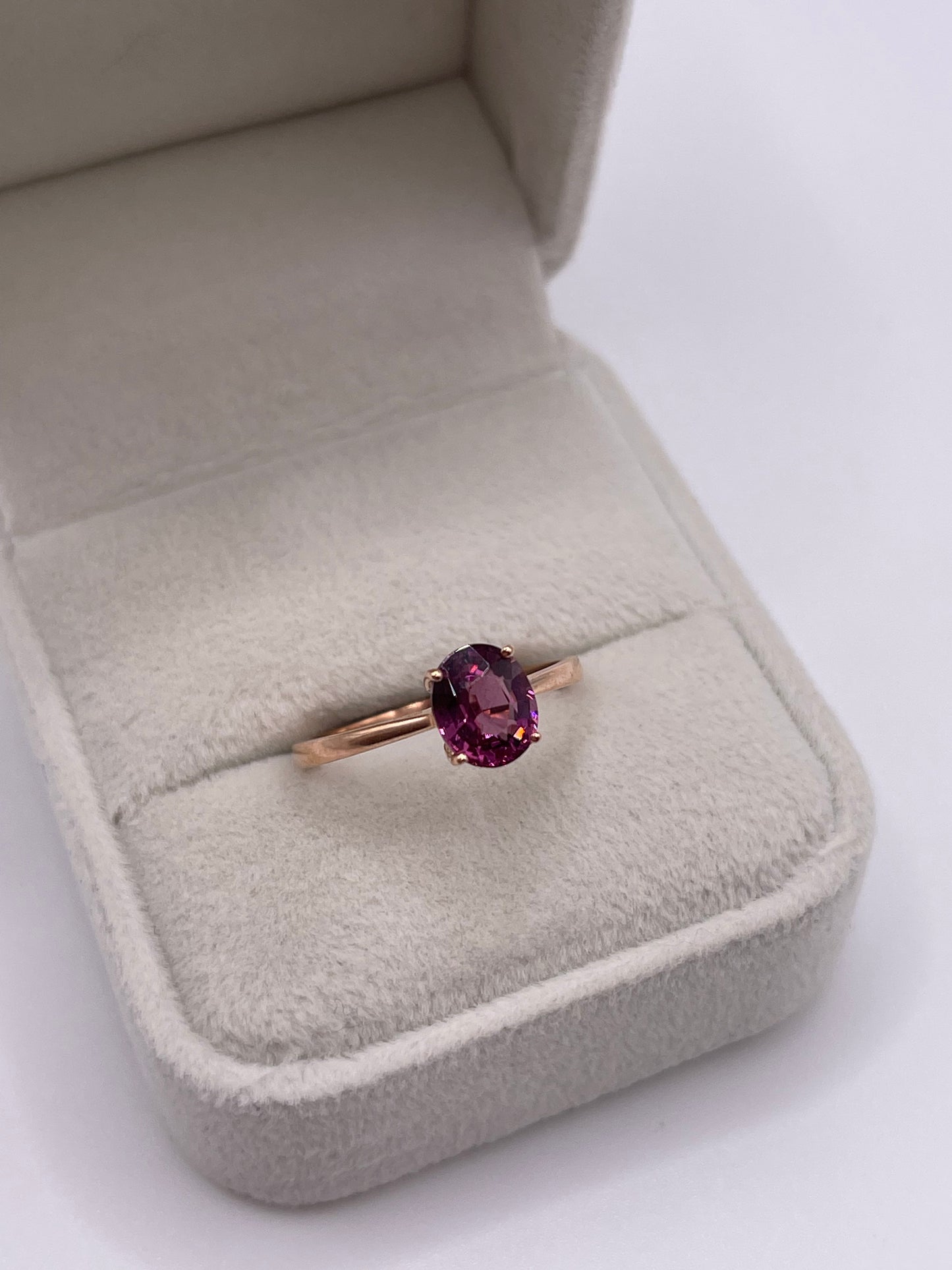 9ct rose gold tourmaline ring