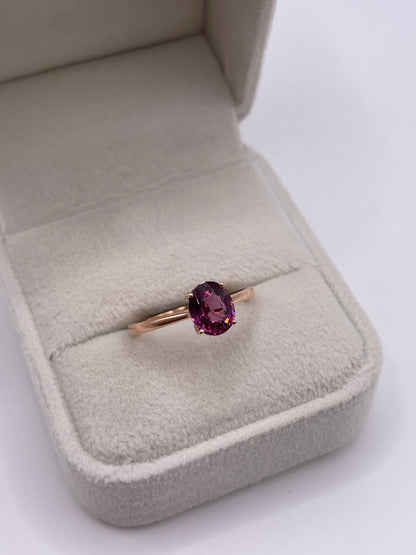 9ct rose gold tourmaline ring
