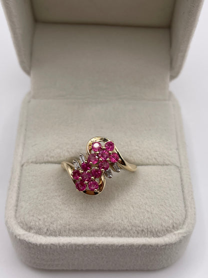 9ct tourmaline and diamond ring