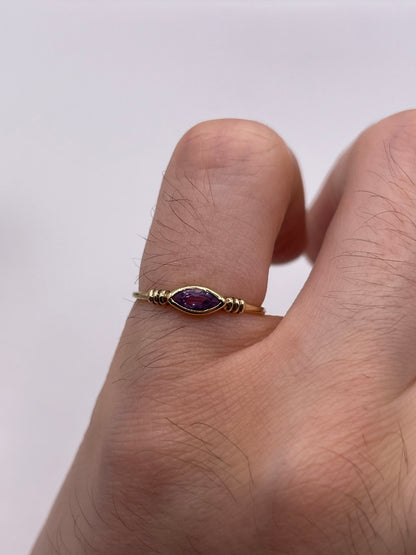 9ct gold amethyst ring