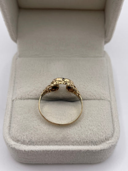 9ct gold sapphire horseshoe ring