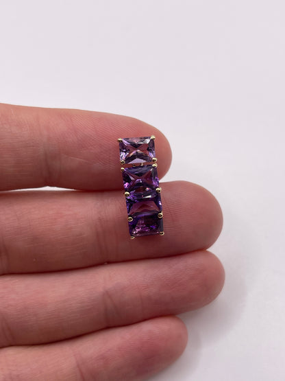 9ct gold amethyst pendant