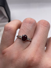 Load image into Gallery viewer, 14ct white gold ruby and diamond find
