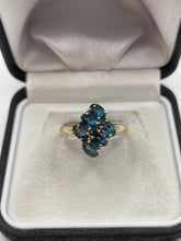 Load image into Gallery viewer, 9ct gold blue topaz ring
