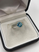 Load image into Gallery viewer, 14ct gold topaz and diamond ring
