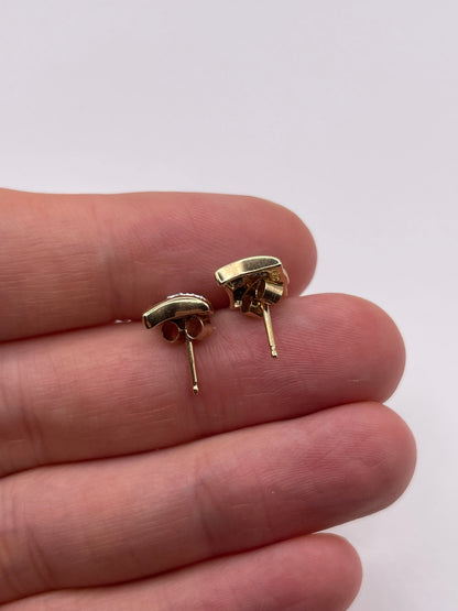9ct gold sapphire and diamond earrings