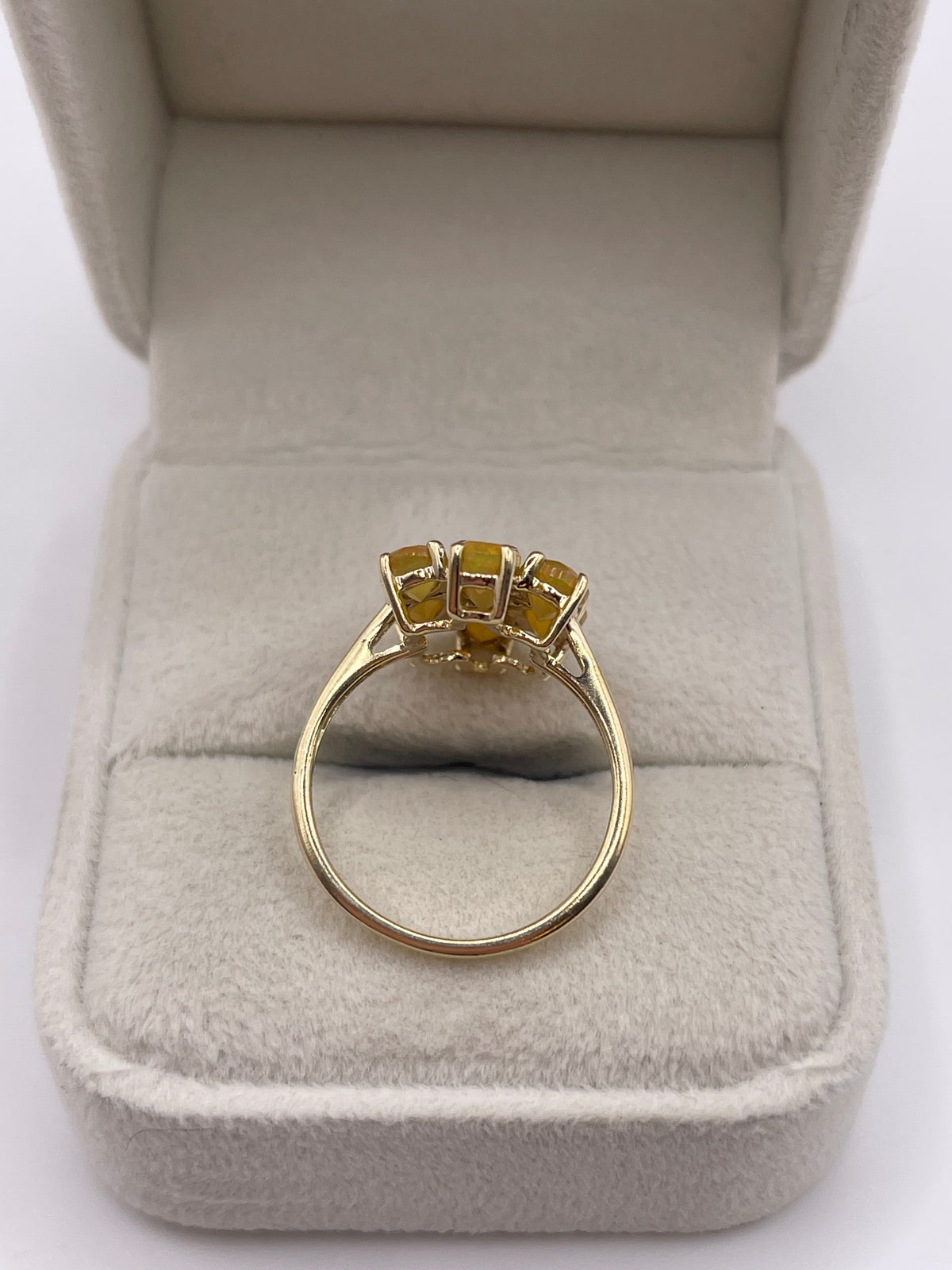 9ct gold opal cluster ring