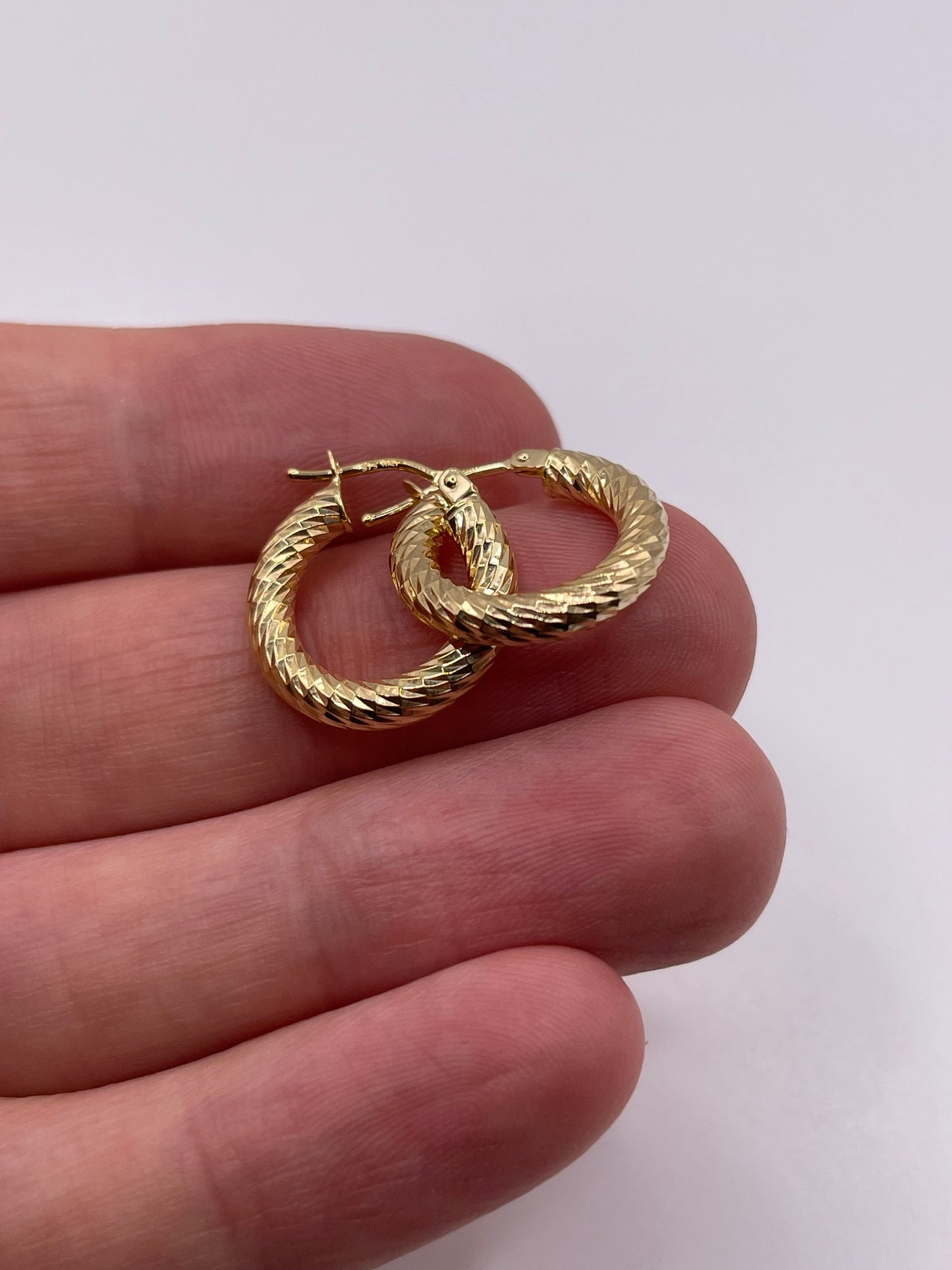 9ct gold creole earrings