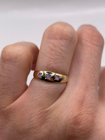 9ct gold opal gypsy ring