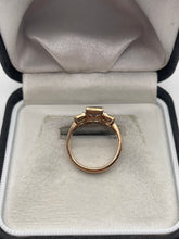 Load image into Gallery viewer, 9ct rose gold morganite and diamond ring
