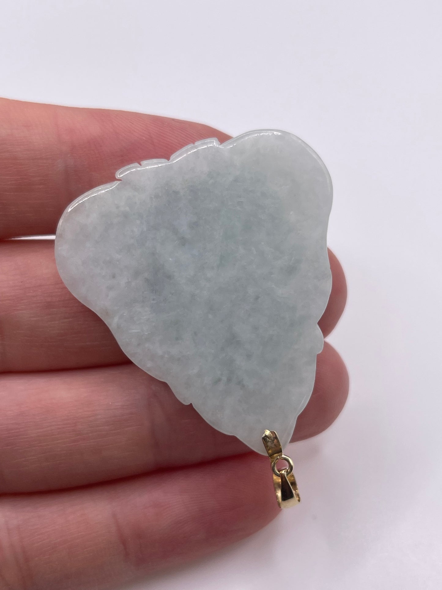 14ct gold jade Buddha pendant