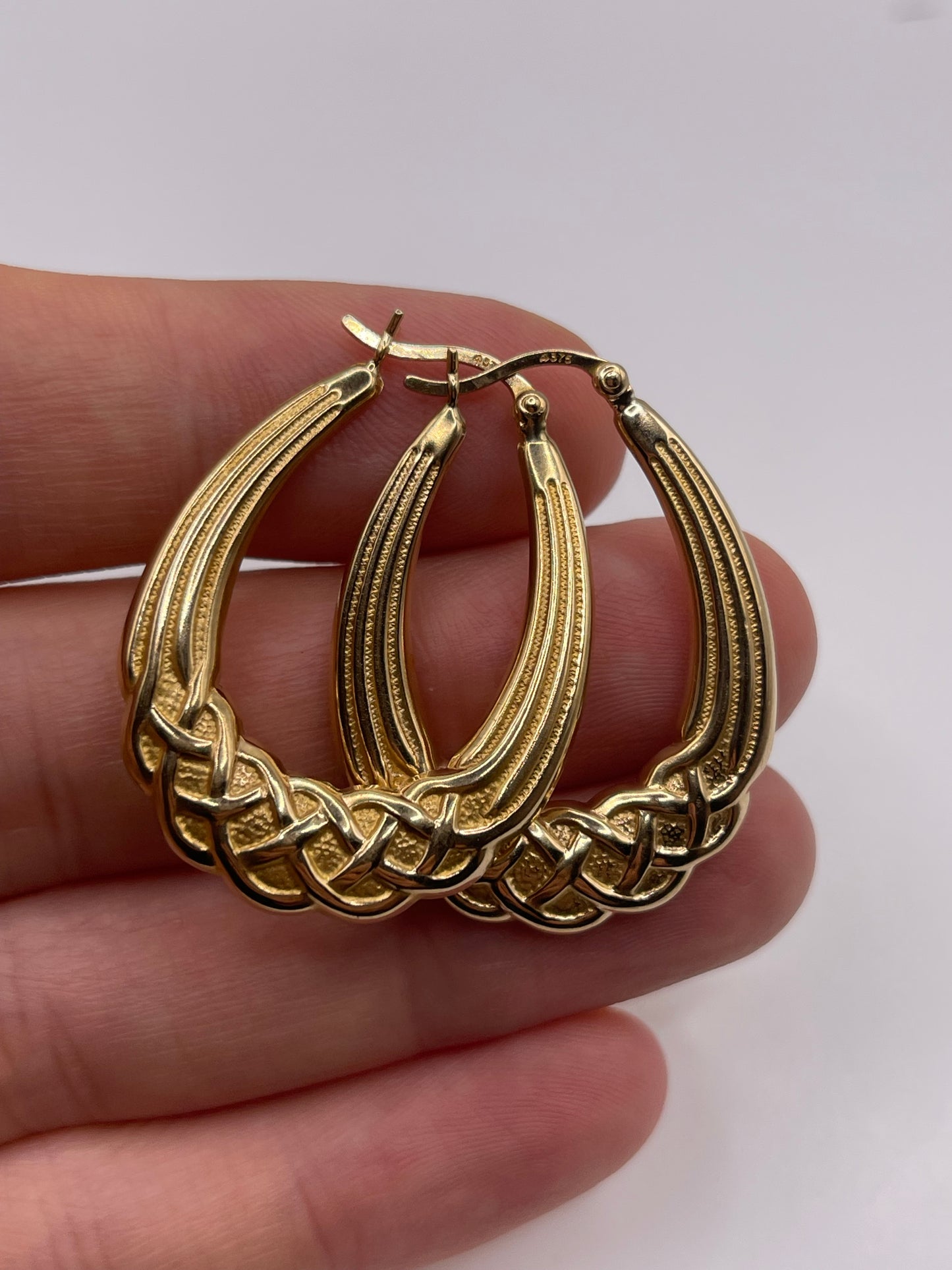 9ct gold creole earrings