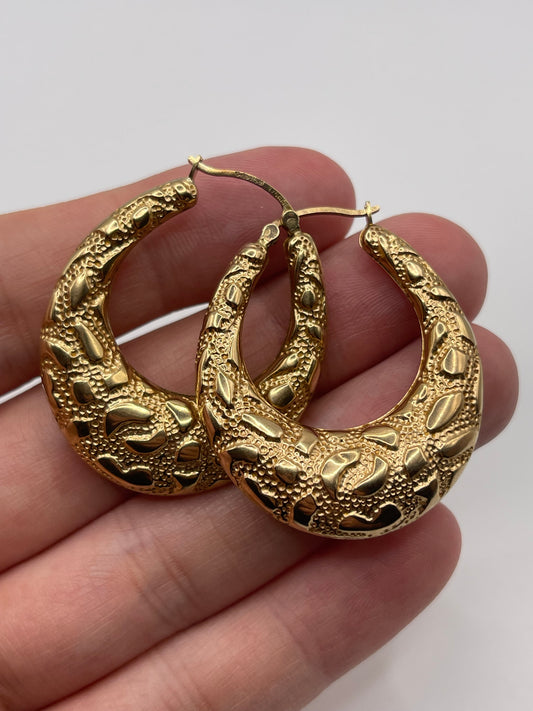 9ct gold creole earrings