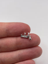 Load image into Gallery viewer, 9ct white gold diamond initial F pendant
