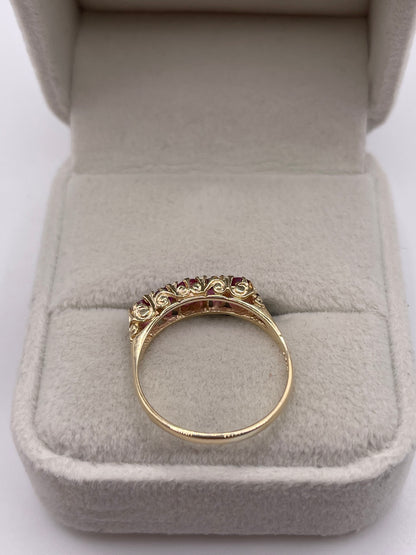 9ct gold ruby ring