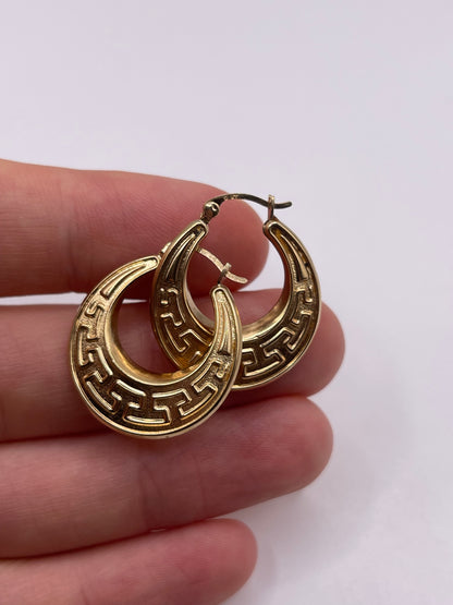 9ct gold creole earrings