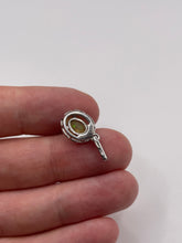 Load image into Gallery viewer, 9ct white gold opal and alexandrite pendant
