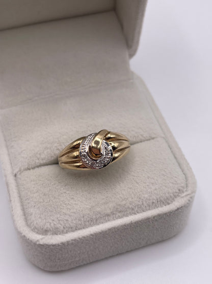 9ct gold diamond cluster ring