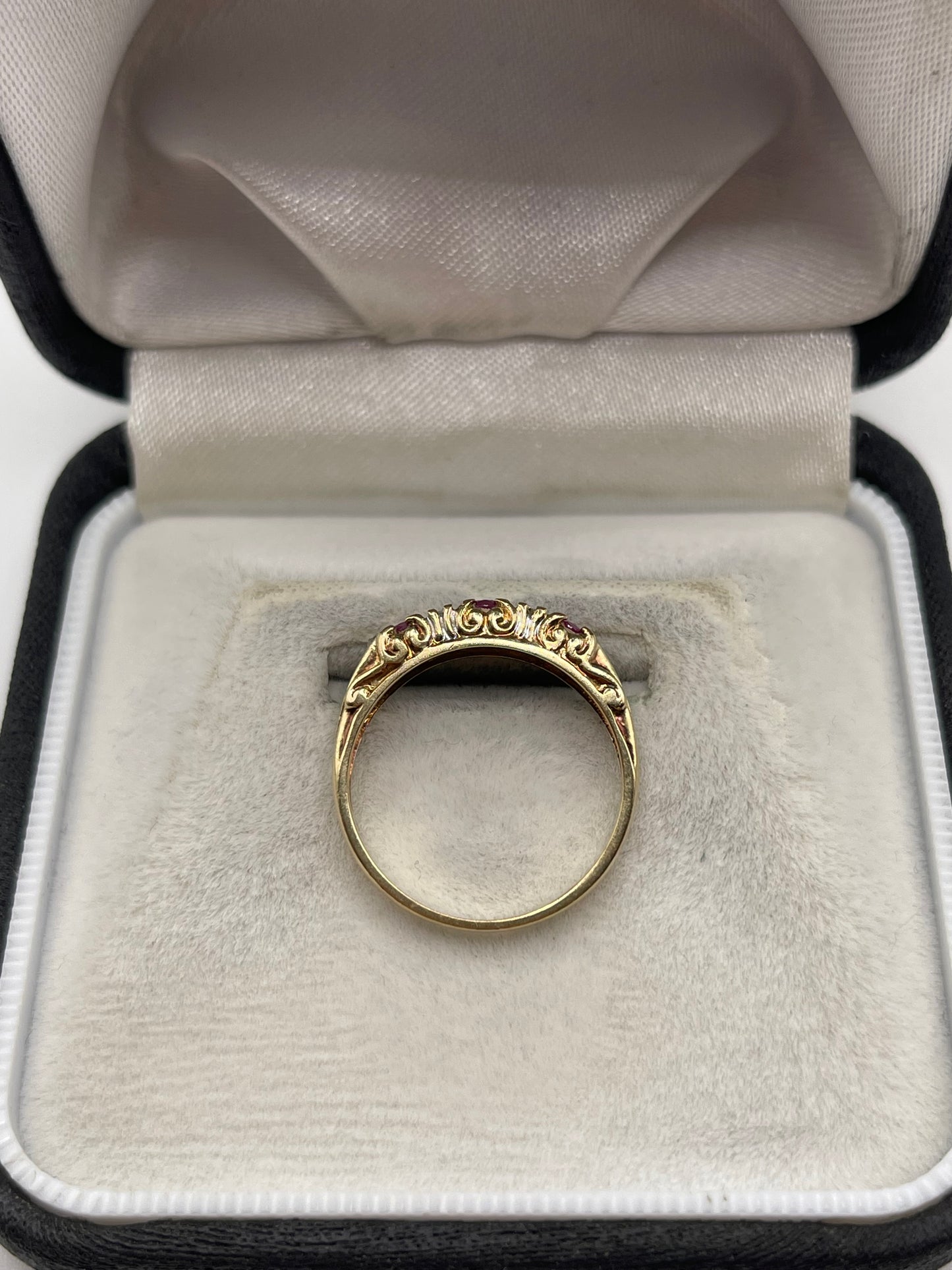 9ct gold ruby and diamond ring